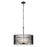 Varaluz Park Row Pendant, Black/Gold/Modern Clear Fluted