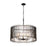 Varaluz Park Row Pendant, Black/Gold/Modern Clear Fluted