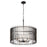 Varaluz Park Row Pendant, Black/Gold/Modern Clear Fluted