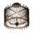 Varaluz Park Row 4 Light Semi Flush Black/Gold/Modern Clear Fluted