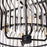 Varaluz Park Row 4 Light Semi Flush Black/Gold/Modern Clear Fluted