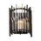 Varaluz Park Row Sconce, Black/Gold/Modern Clear Fluted