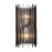 Varaluz Park Row 2 Light Sconce, Black/Gold/Modern Clear Fluted - 393W02MBFG