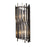 Varaluz Park Row Sconce, Black/Gold/Modern Clear Fluted