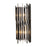 Varaluz Park Row Sconce, Black/Gold/Modern Clear Fluted