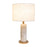 Varaluz Sentu 1 Light Table Lamp, French Gold/Alabaster/Taupe Linen - 394T01FGAL