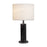 Varaluz Sentu 1 Light Table Lamp, Black/Black Marble/White Linen - 394T01MBBM