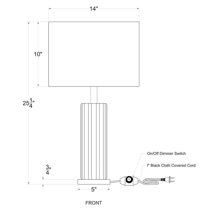 Varaluz Sentu 1 Light Table Lamp