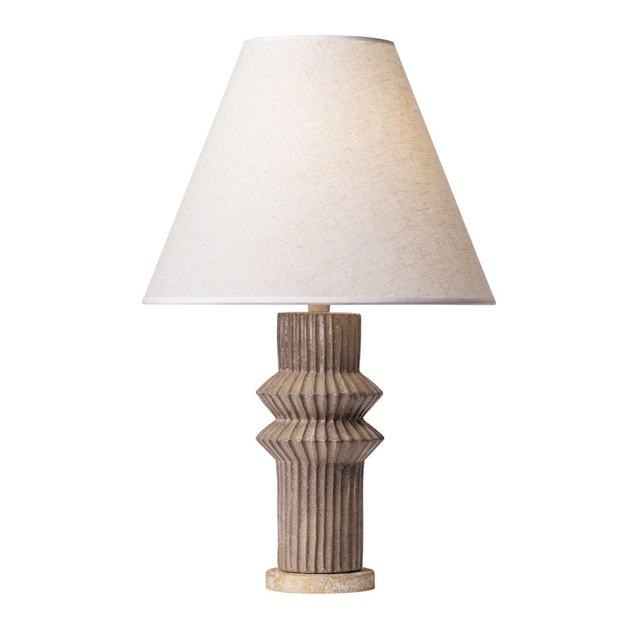 Varaluz Primea 1 Lt Ceramic Table Lamp, Gold/Glazed Taupe/Taupe - 396T01ADGT