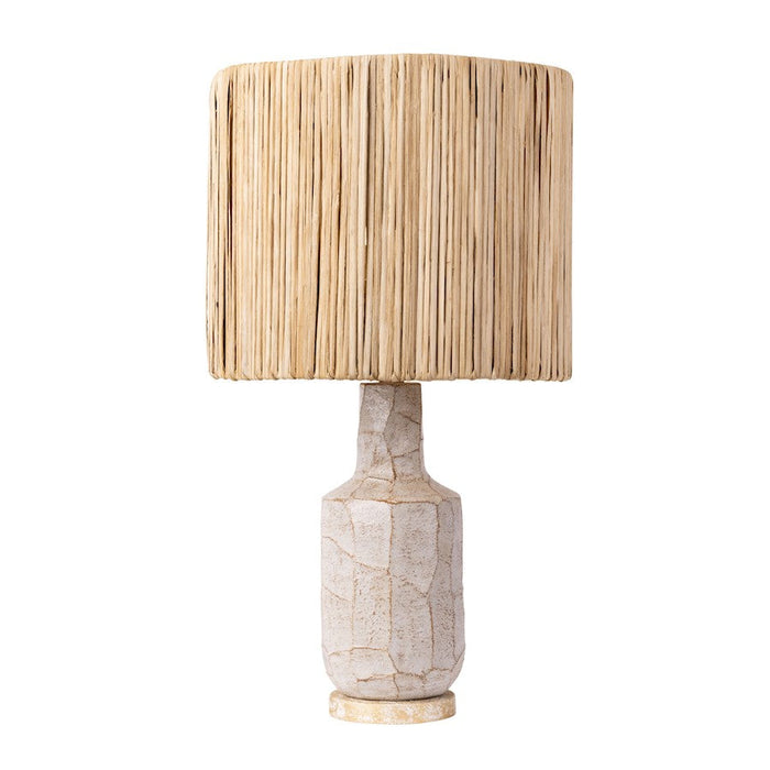 Varaluz Takko 1 Lt 28" Ceramic Table Lamp, Gold/Brown/Rattan - 397T01BADBR