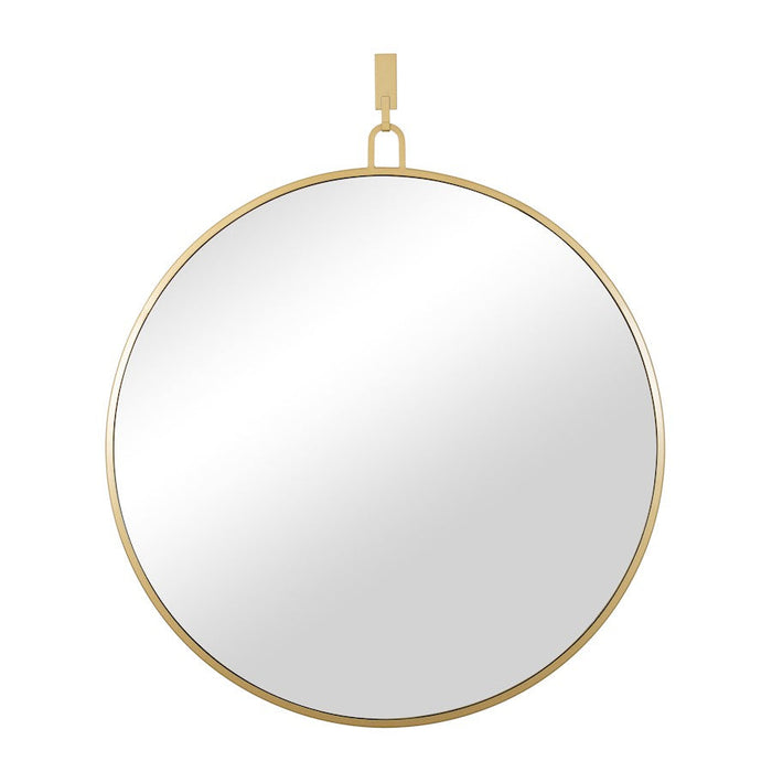 Varaluz Stopwatch 40-in Round Mirror, Gold - 407A03GO