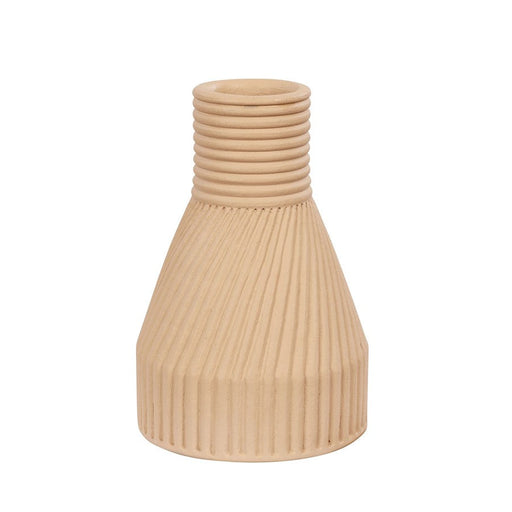 Varaluz Linnea 9" Ceramic Vase, Wash Brown - 445VA03A