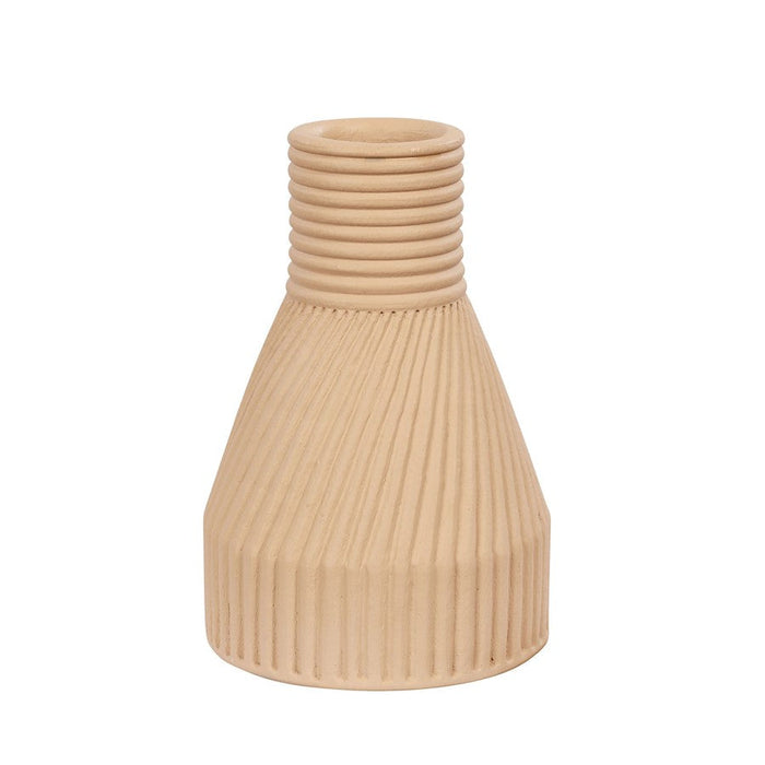 Varaluz Linnea 9" Ceramic Vase, Wash Brown - 445VA03A