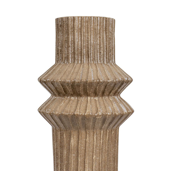 Varaluz Primea 12" Ceramic Vase, Brown Mud