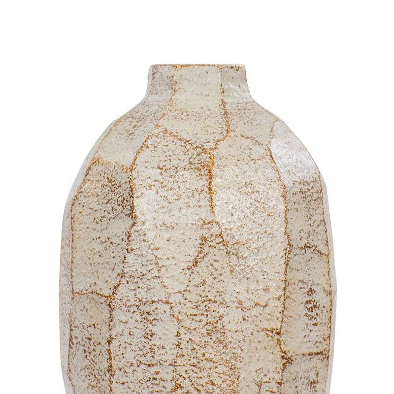 Varaluz Takko 9" Ceramic Vase, Slate Brown/White