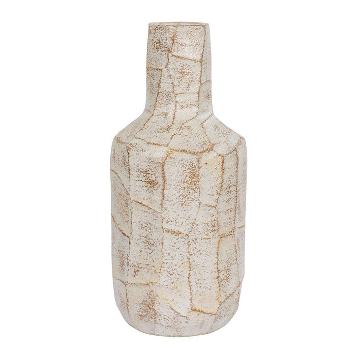 Varaluz Takko 12.5" Ceramic Vase, Slate Brown/White - 445VA07B