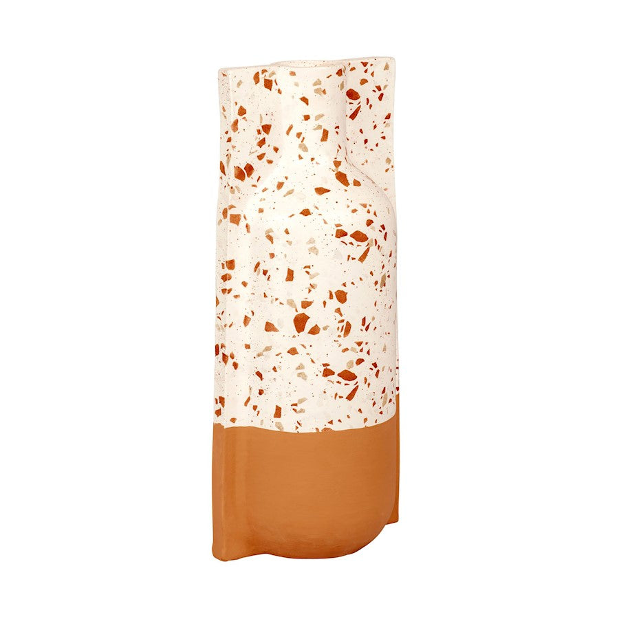 Varaluz Urbino 14" Ceramic Vase, White Terrazzo/Terracotta - 445VA09D