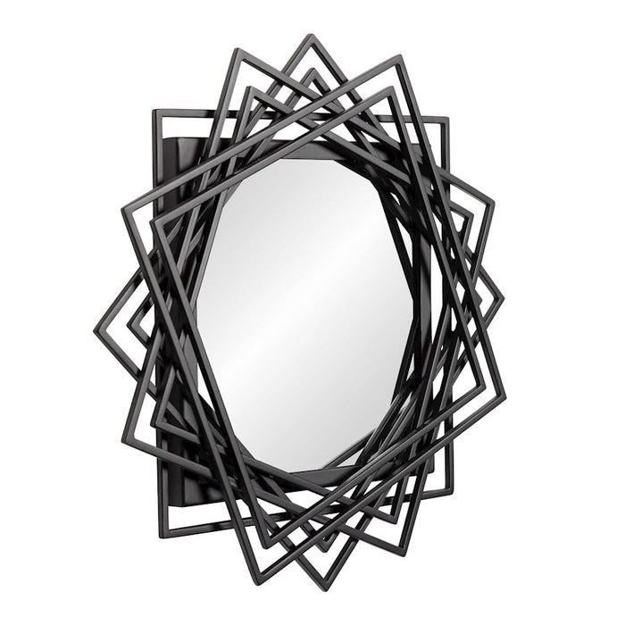 Varaluz Lexicon Wall Mirror, Matte Black