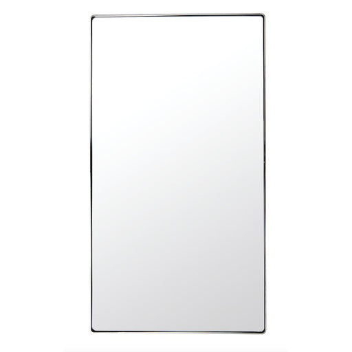 Varaluz Kye 22" Rounded Rectangular Wall Mirror, Polished Nickel - 4DMI0109