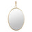 Varaluz Stopwatch Oval Powder Room Mirror, Gold - 4DMI0111