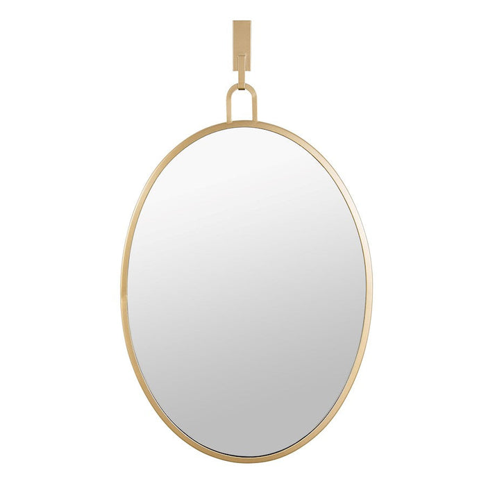 Varaluz Stopwatch Oval Powder Room Mirror, Gold - 4DMI0111