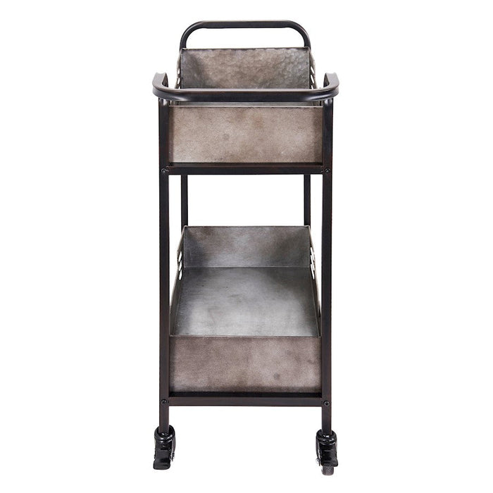 Varaluz Casa Rustic Metal Bar Cart, Multicolor