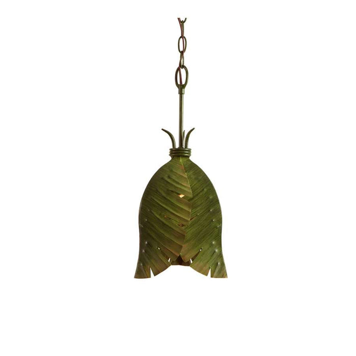 Varaluz Banana Leaf 1 Light Mini Pendant, Banana Leaf