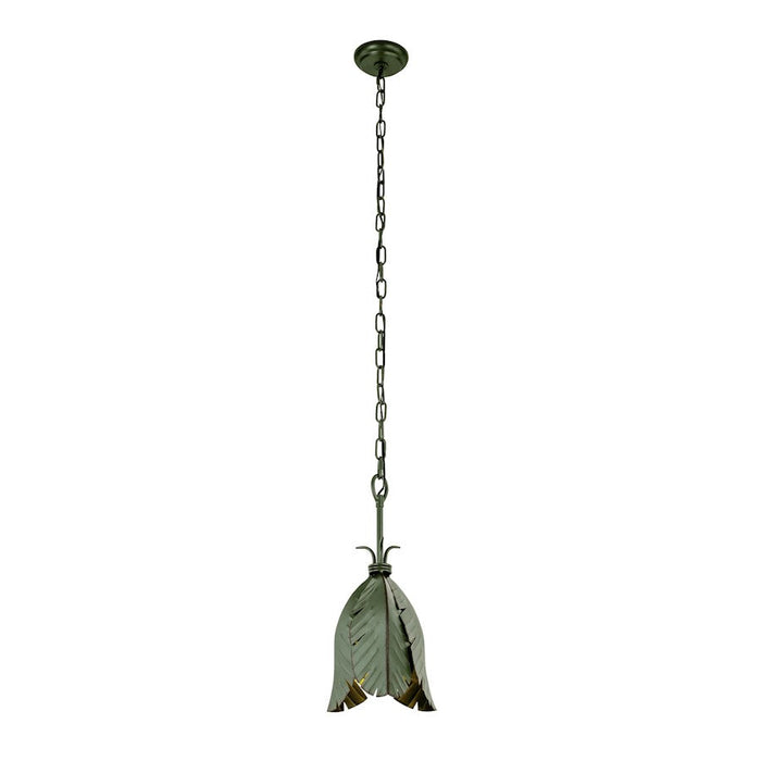 Varaluz Banana Leaf 1 Light Mini Pendant, Banana Leaf