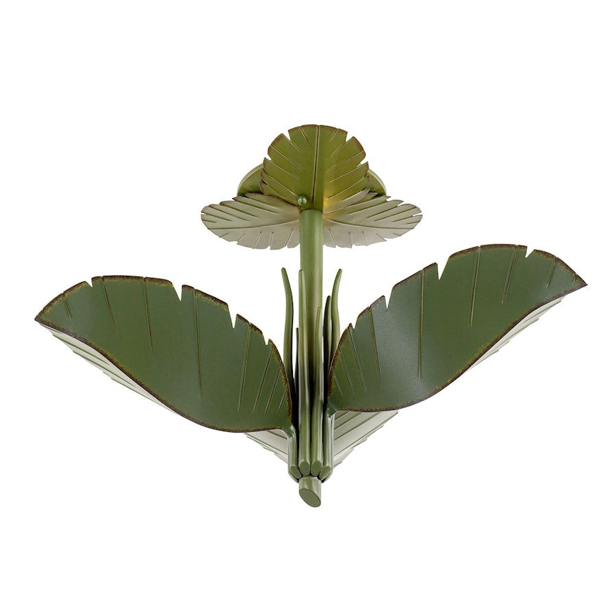 Varaluz Banana Leaf 3-Lt Semi-Flush, Banana Leaf/Banana Leaf - 901S03