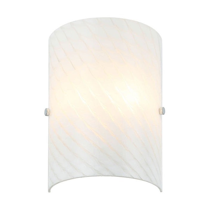 Varaluz Swirled 2-Lt Sconce, Chrome/French Feather