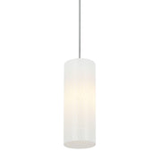 Varaluz Swirled 1-Lt Mini Pendant, Chrome/French Feather - AC1691