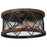 Vaxcel Bremerton 13" Industrial Cage Drum Flush Mount, Bronze - C0189