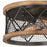 Vaxcel Bremerton 13" Industrial Cage Drum Flush Mount, Bronze