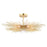 Vaxcel Nikko 6 Light 24" Semi Flush Ceiling Light, Gold - C0228