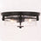 Vaxcel Addison 2 Light 15" Flush Mount, Matte Black/Clear Seeded