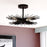 Vaxcel Nikko Semi-Flush Mount, Matte Black