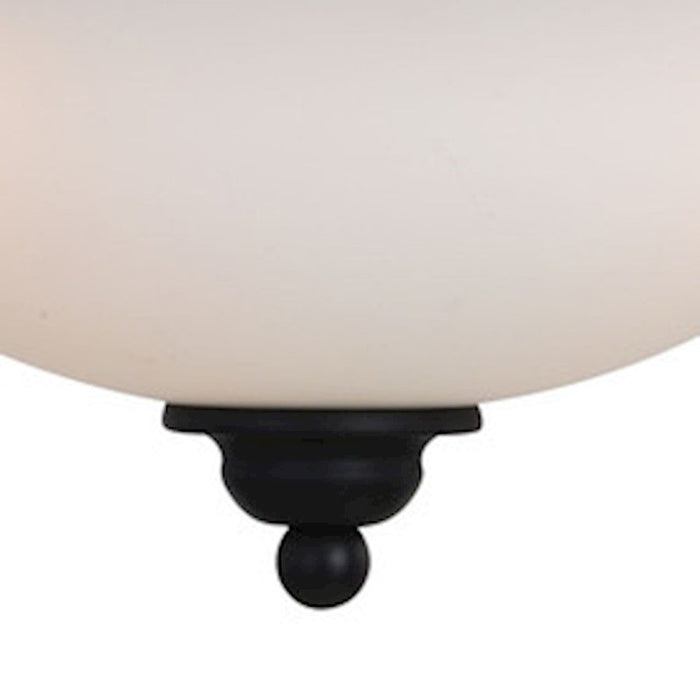 Vaxcel Monrovia 3 Light 17" Semi-Flush Mount, Oil Rubbed Bronze/White