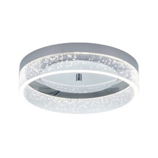 Vaxcel Vaughn 1 Light 12" LED Flush Mount, Chrome/Clear - C0275