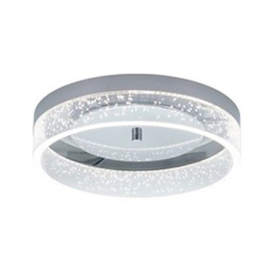 Vaxcel Vaughn 1 Light 12" LED Flush Mount, Chrome/Clear - C0275