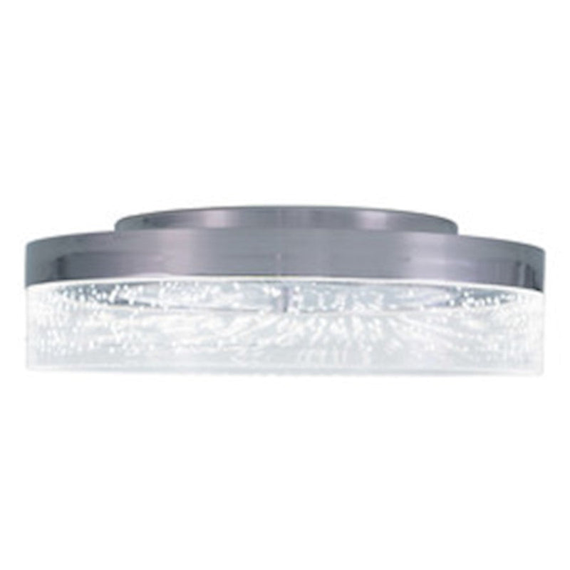 Vaxcel Vaughn 1 Light 12" Led Flush Mount, Chrome/Clear