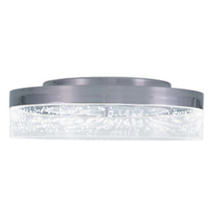 Vaxcel Vaughn 1 Light 12" Led Flush Mount, Chrome/Clear