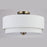 Vaxcel Burnaby 3 Light 16" Semi Flush Mount