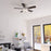 Vaxcel Lisbon 2 Light 42" Ceiling Fan, Frosted White