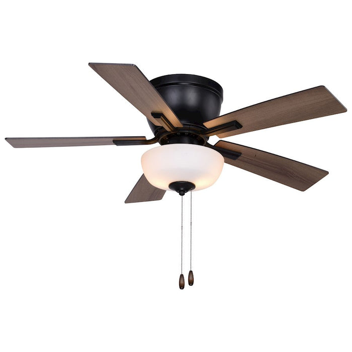 Vaxcel Lisbon 2 Light 42" Ceiling Fan, Black/Frosted White - F0089