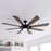 Vaxcel Burlington 1 Light 68" LED Ceiling Fan, Bronze/Frosted White