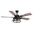 Vaxcel Elburn 2 Light 52" Ceiling Fan, Black/Wire Cage Shade - F0094