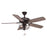 Vaxcel Reed 2 Light 48" Ceiling Fan, Matte Black - F0099