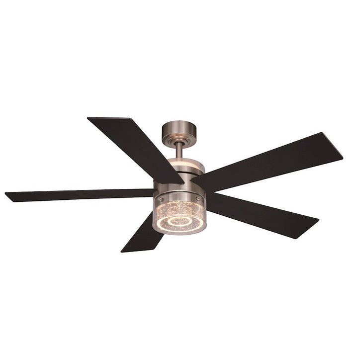 Vaxcel Ashford 1 Light 52" Ceiling Fan, Brushed Nickel/White