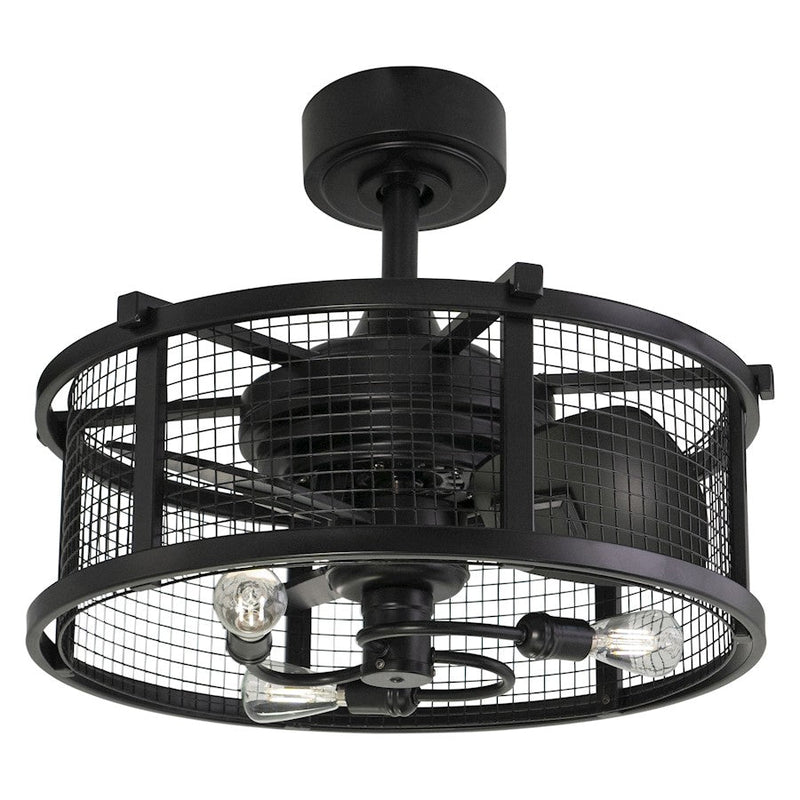 Vaxcel Humboldt 21" 3 Light Ceiling Fan, Black - F0102