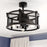 Vaxcel Humboldt 21" 3 Light Ceiling Fan, Black